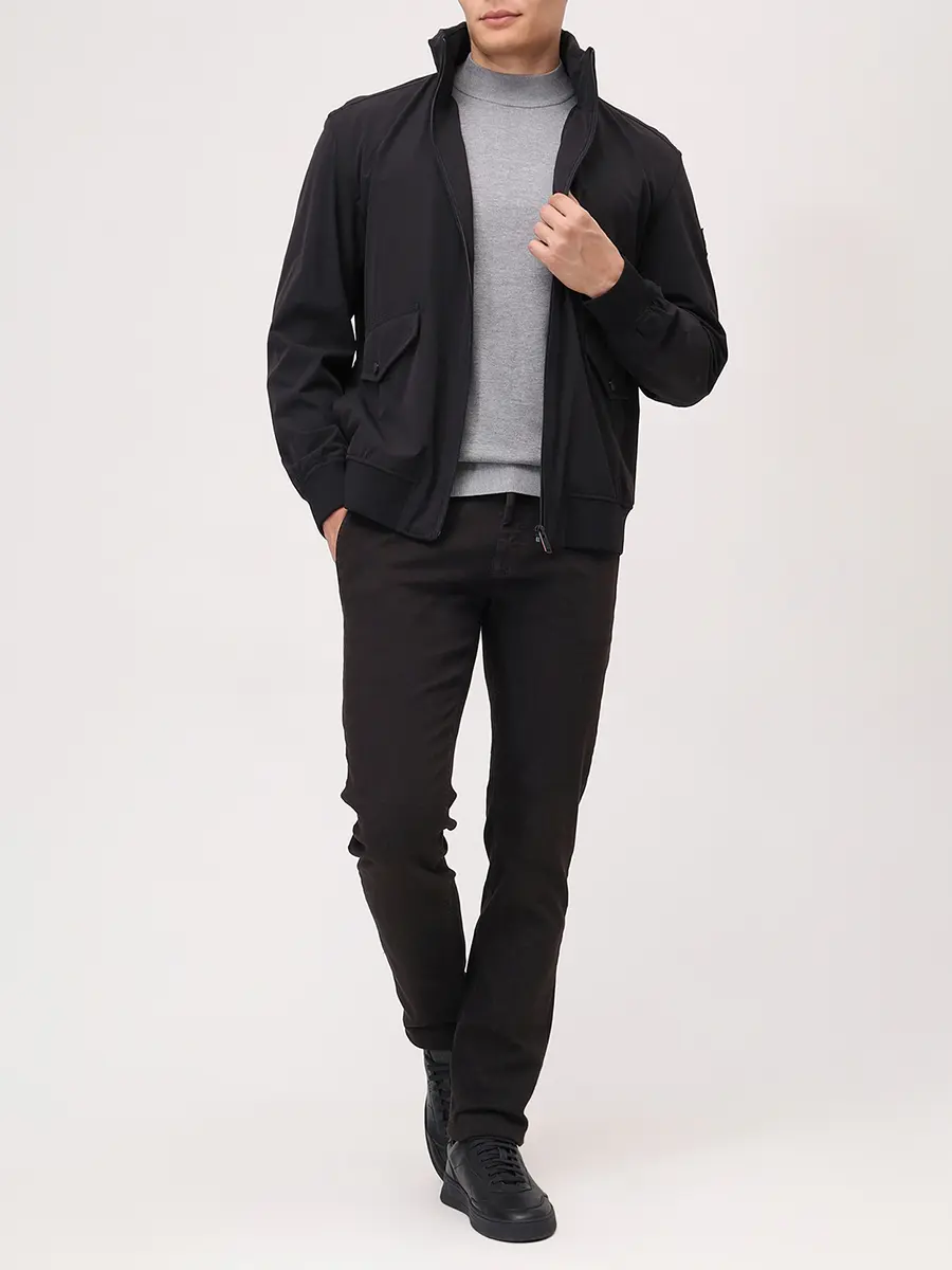 Джинсы Slim Fit хлопковые BOSS 50547865/001 Черный  Фото 2