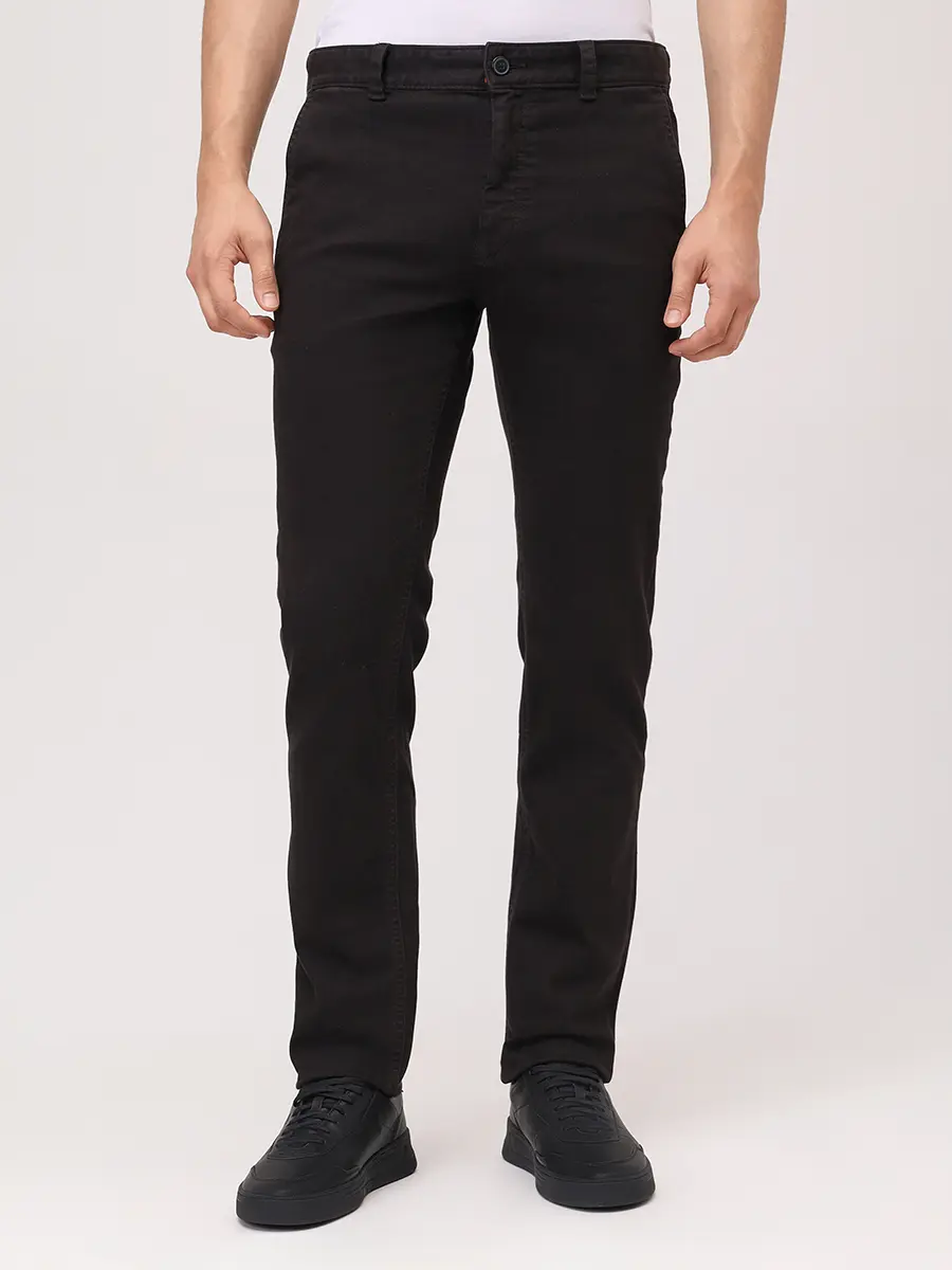 Джинсы Slim Fit хлопковые BOSS 50547865/001 Черный  Фото 4