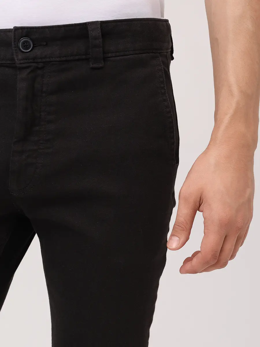 Джинсы Slim Fit хлопковые BOSS 50547865/001 Черный  Фото 5