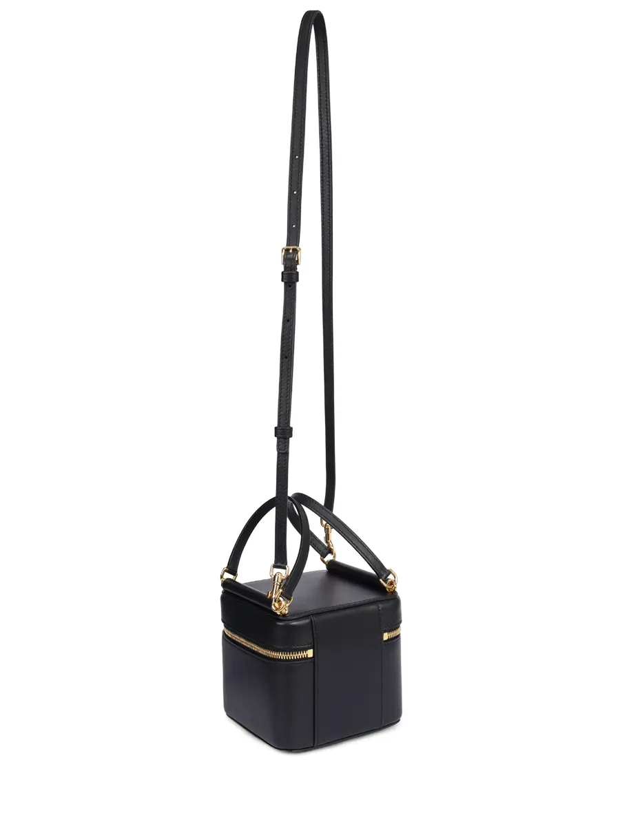 Сумка кожаная Sicily Cube Vanity Bag DOLCE & GABBANA BB7715 5B7321 80999 Черный  Фото 3