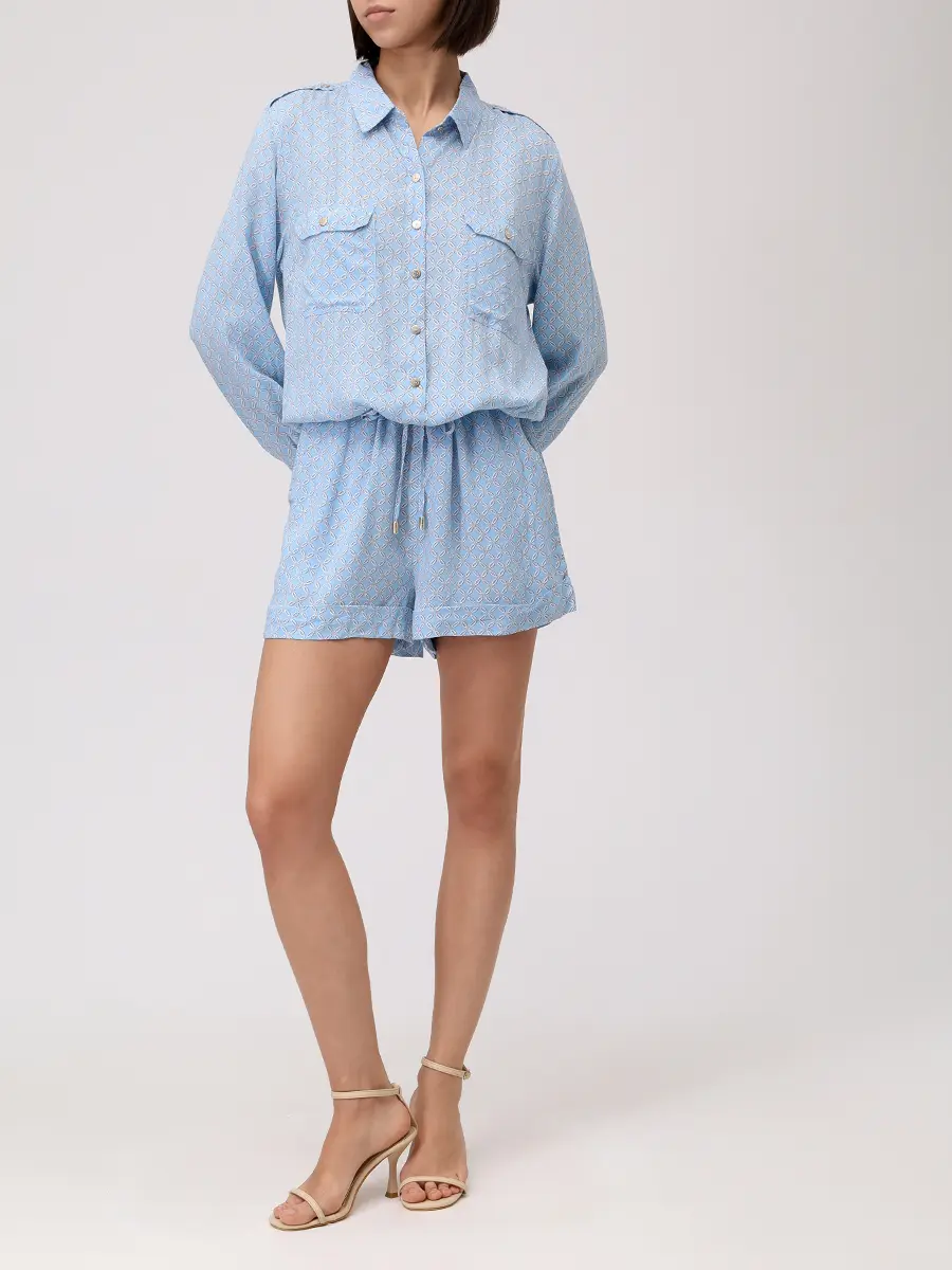 Комбинезон из вискозы MELISSA ODABASH Chloe Голубой  Фото 2