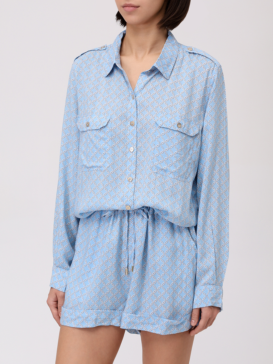 Комбинезон из вискозы MELISSA ODABASH Chloe Голубой  Фото 4