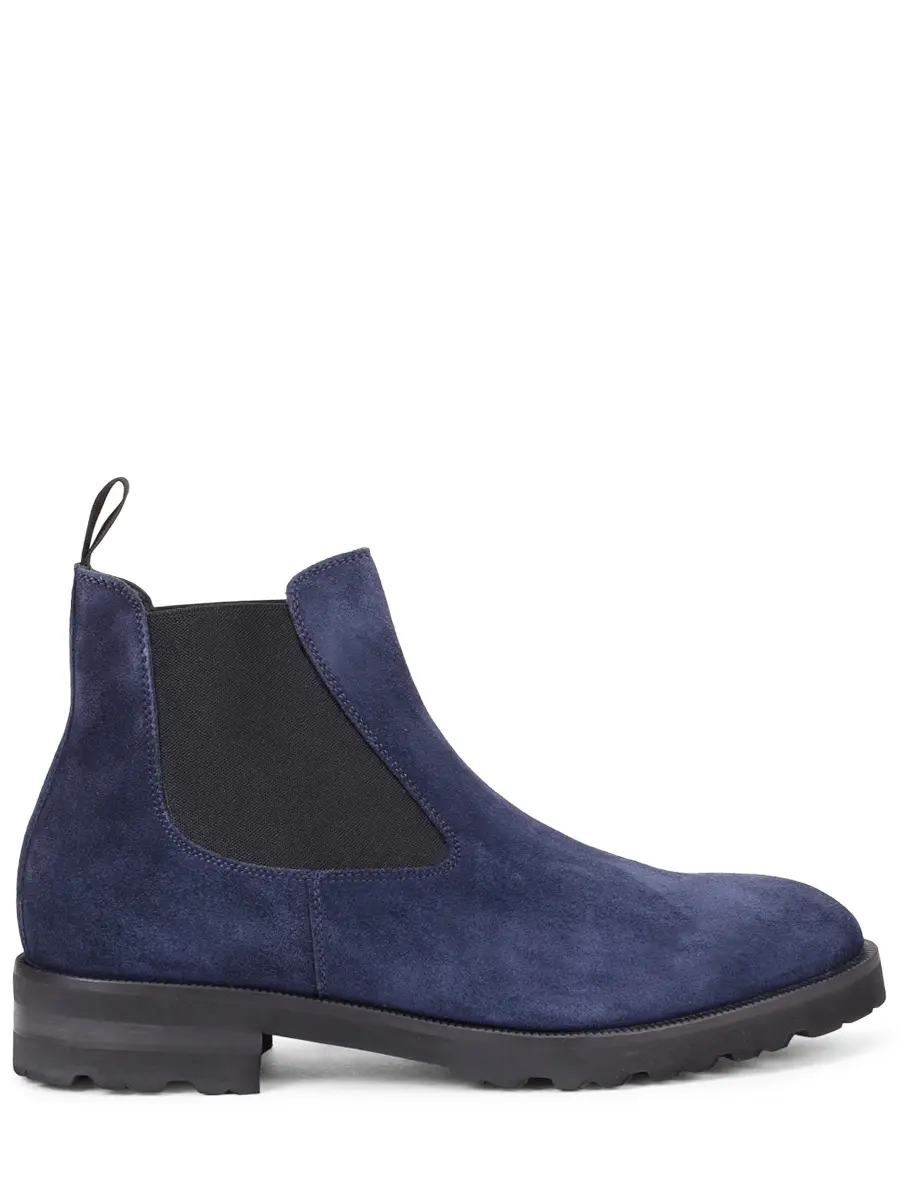 

Челси замшевые на байке, Синий, 12508 01 Тёмно -