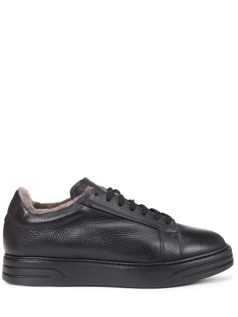 

Кеды кожаные на меху, Черный, 12592