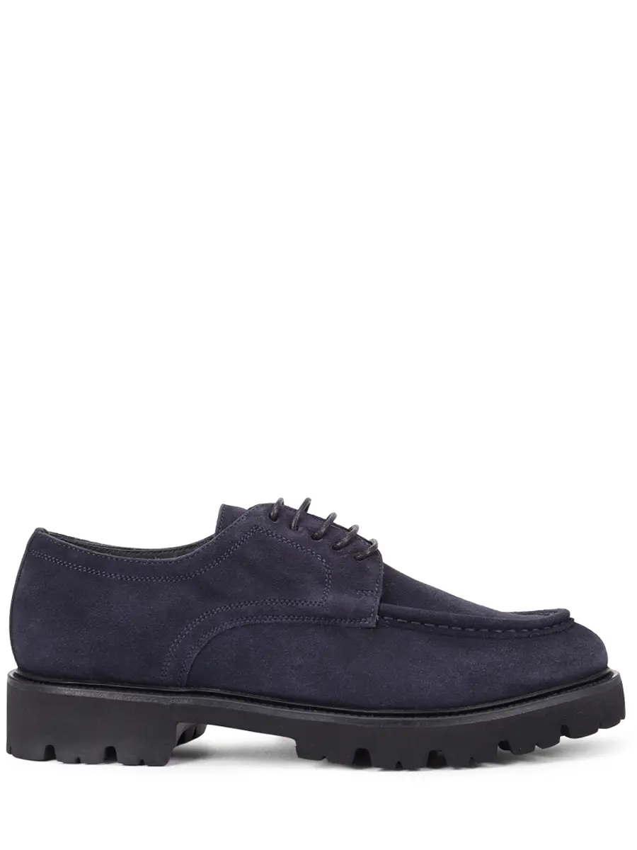 

Дерби замшевые на байке, Синий, 12028 01 Тёмно -