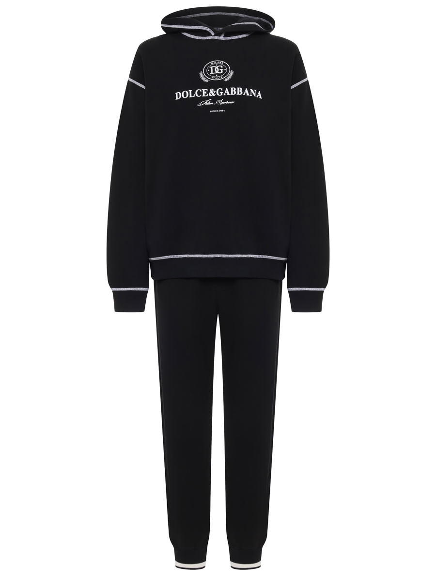 Костюм хлопковый DOLCE & GABBANA G9BDXZ/GVS2HZ G7NON N0000 Черный 
