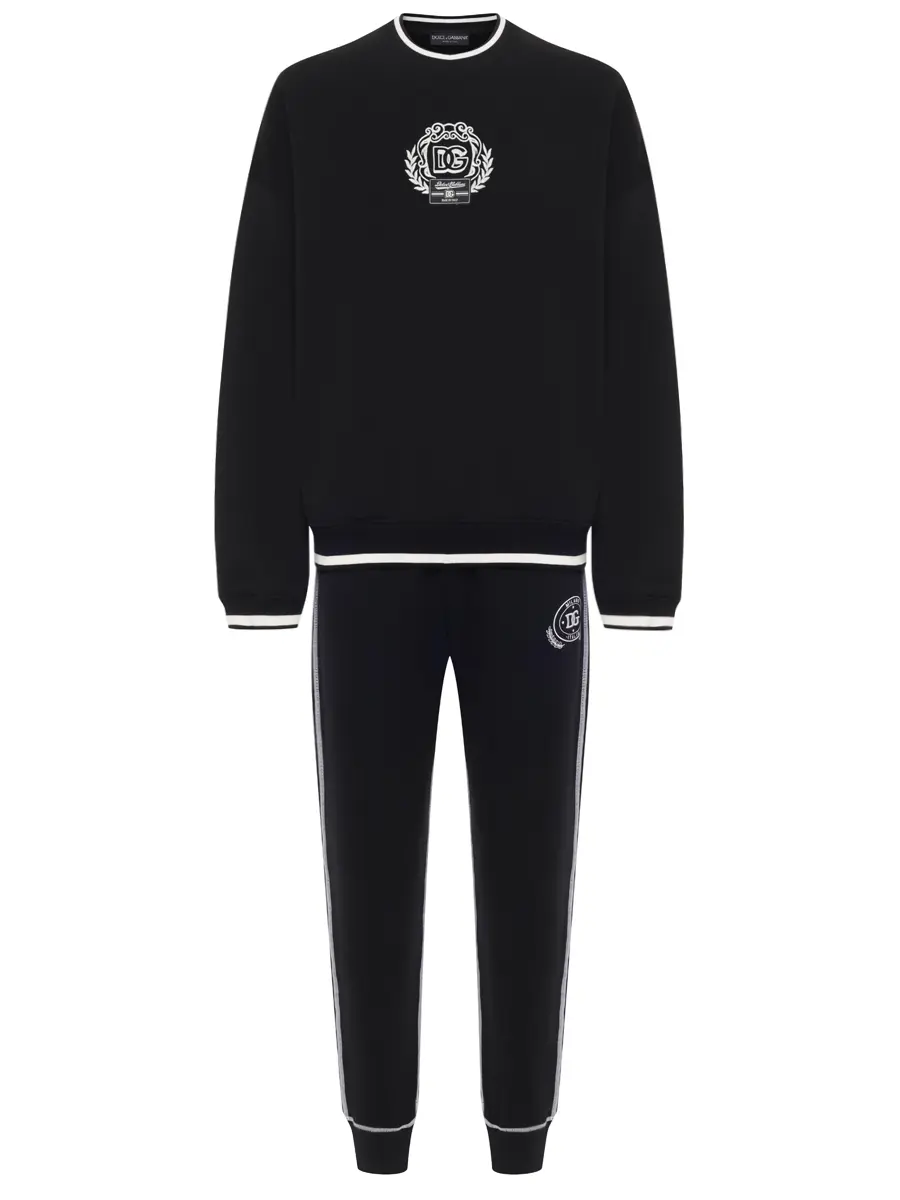 Костюм хлопковый DOLCE & GABBANA G9BIQZ/GVS2HT HU7DU N0000 Черный 