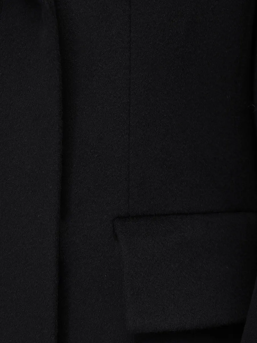 Пальто шерстяное VASSA&CO V251297S-1945C99 (170) Черный  Фото 6