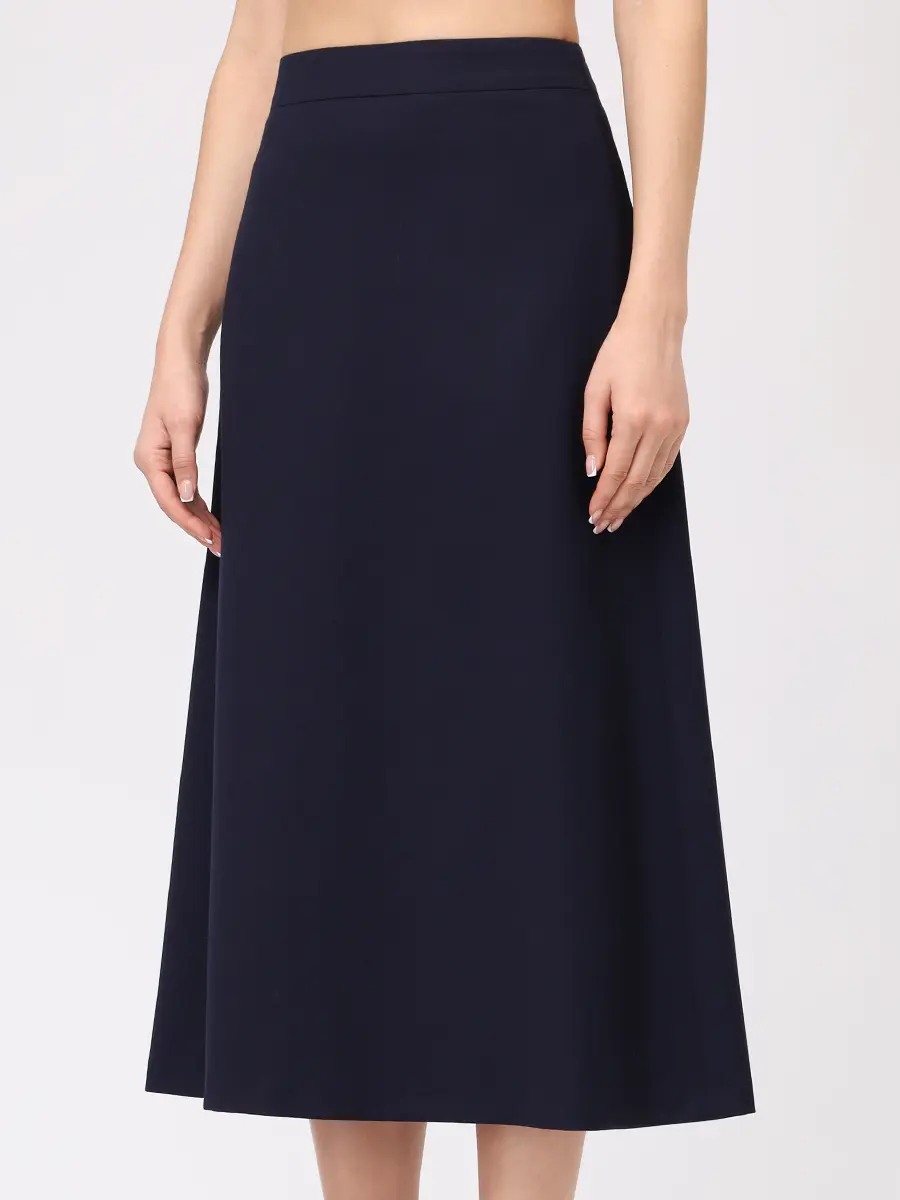 Юбка шерстяная VASSA&CO V257297-2110C67 (170) Темный Синий  Фото 4
