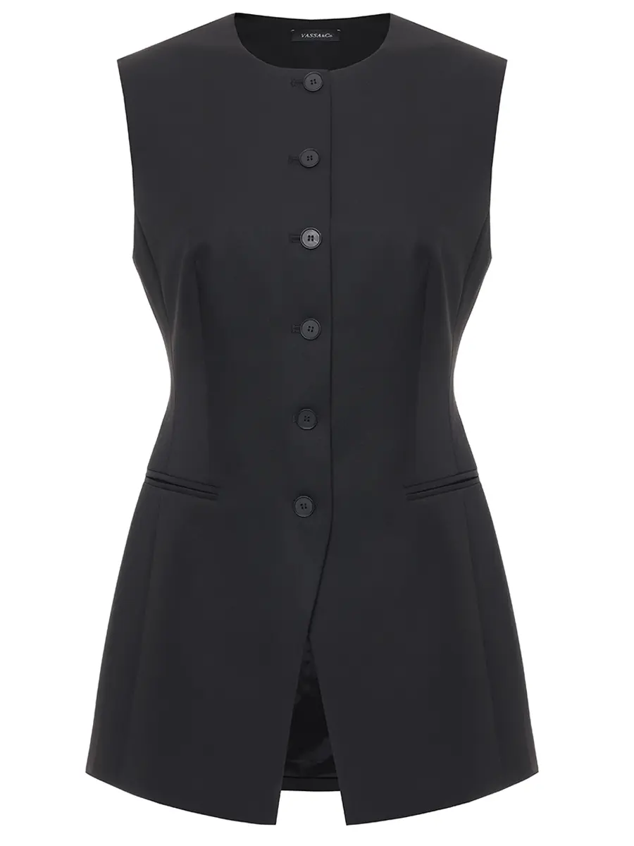 

Жилет классический, Черный, V254595S-1223C99 (170)