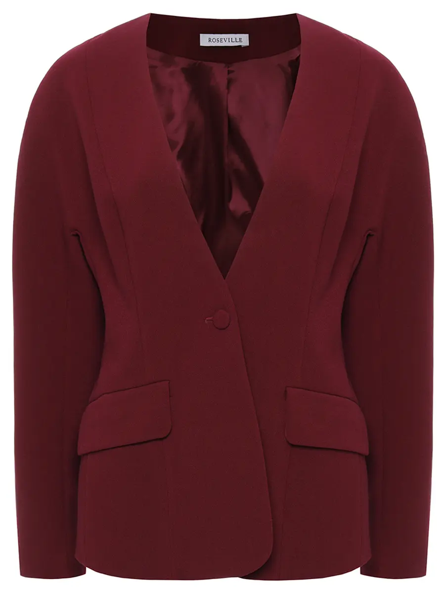Жакет из хлопка и вискозы ROSEVILLE 22642920104 Бордовый 