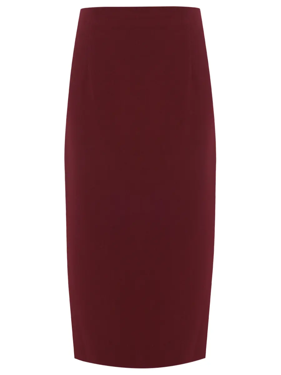 Юбка-футляр из хлопка и вискозы ROSEVILLE 22606640104 Бордовый 