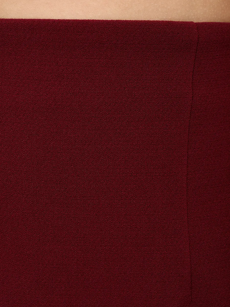 Юбка-футляр из хлопка и вискозы ROSEVILLE 22606640104 Бордовый  Фото 6
