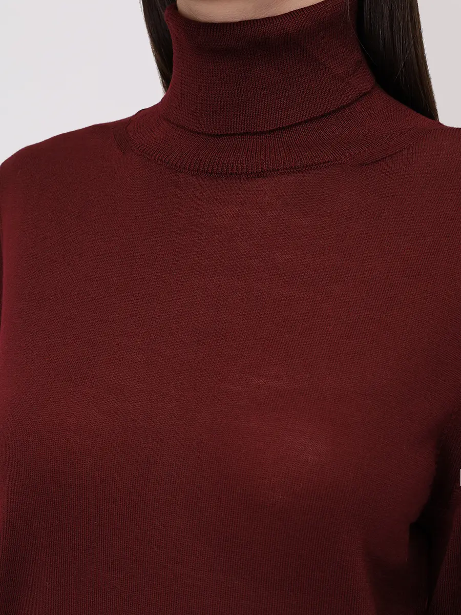 Водолазка шерстяная ROSEVILLE AW259004M/BRG Бордовый  Фото 5