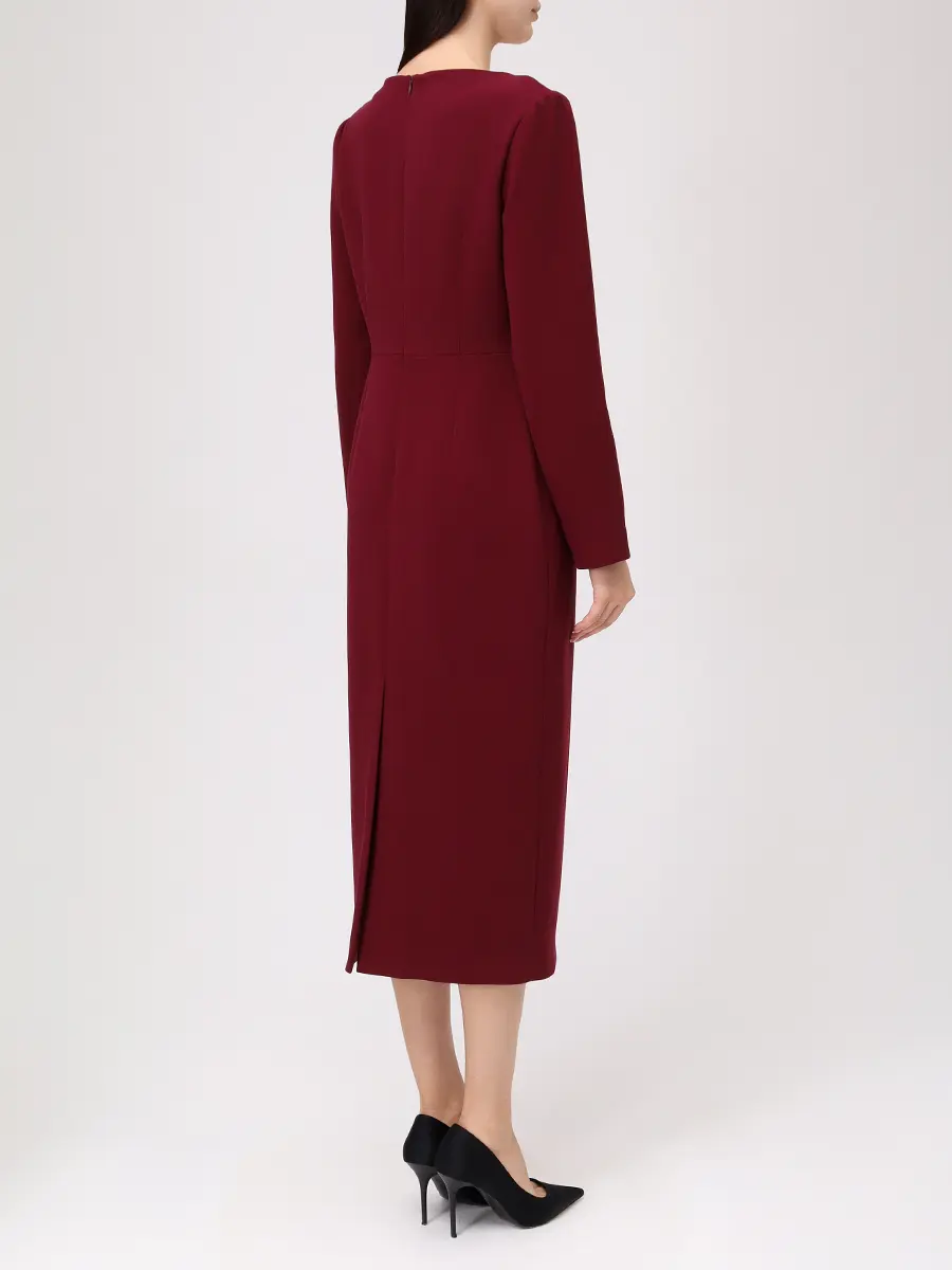 Платье-футляр однотонное ROSEVILLE 22636700104 Бордовый  Фото 3