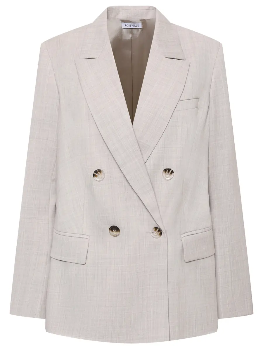 Жакет из шерсти и вискозы ROSEVILLE 6 SS254289M/GRY Серый 