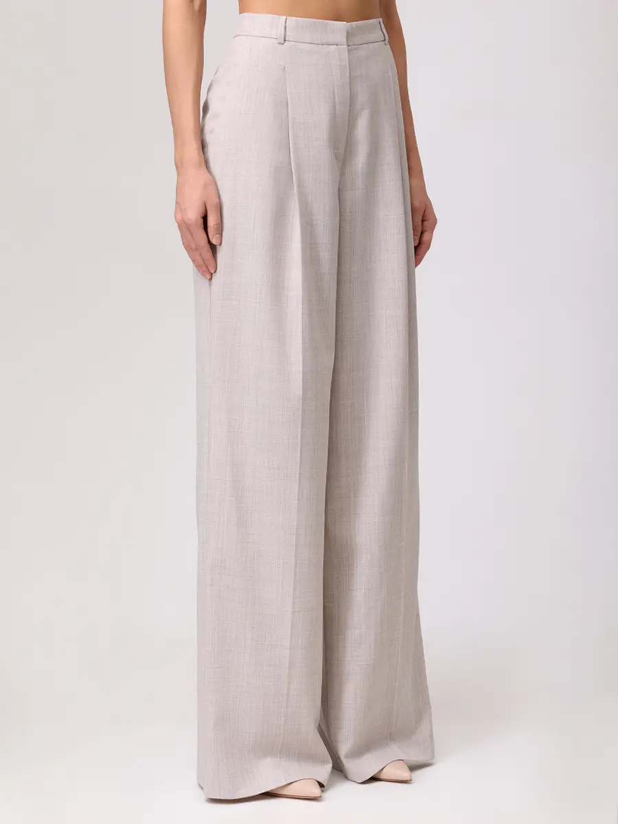 Брюки из шерсти и вискозы ROSEVILLE SS257512M/GRY Серый  Фото 4