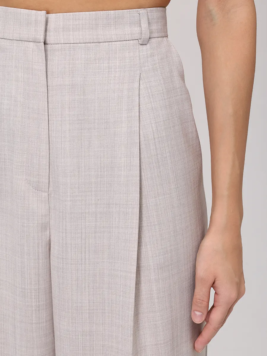 Брюки из шерсти и вискозы ROSEVILLE SS257512M/GRY Серый  Фото 5