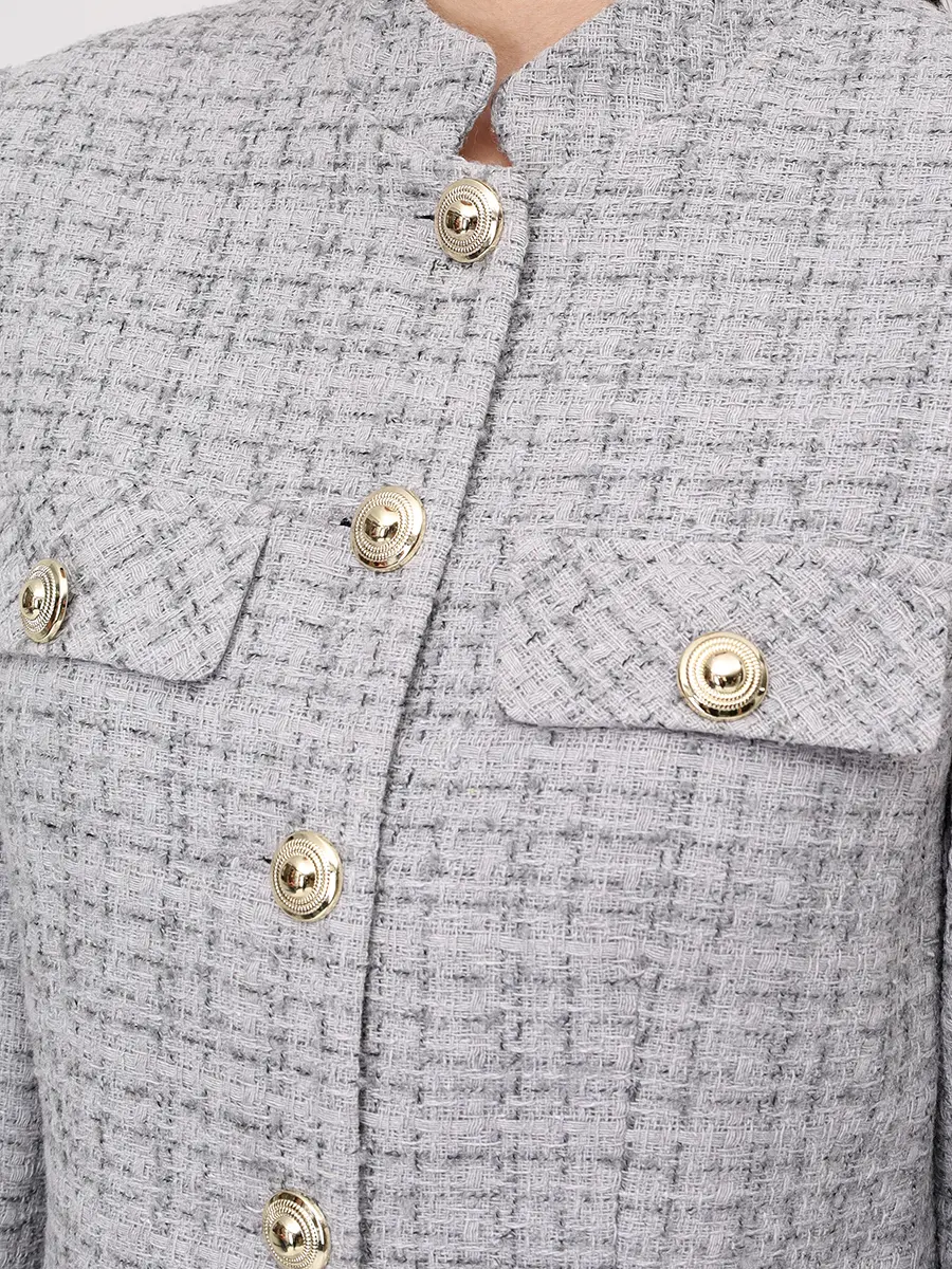 Жакет хлопковый ROSEVILLE AW254262M/GRY Серый  Фото 5