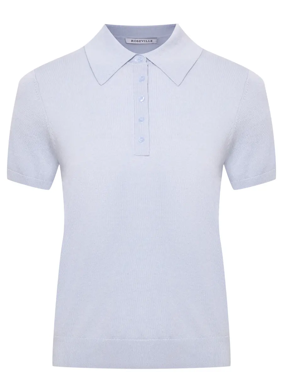 

Поло из тенселя, Голубой, SS259010M/BLU