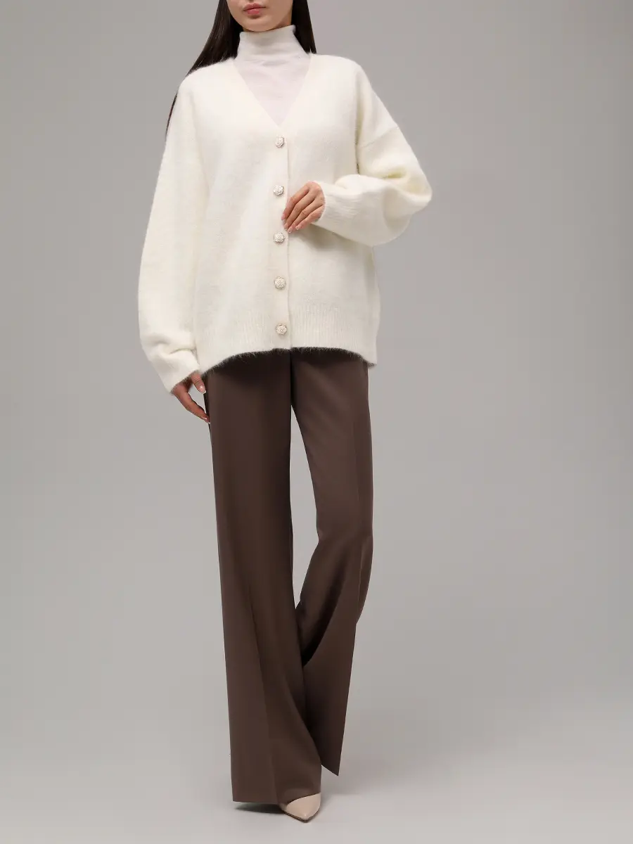 Кардиган шерстяной ROSEVILLE AW259005M/MLK Белый  Фото 2