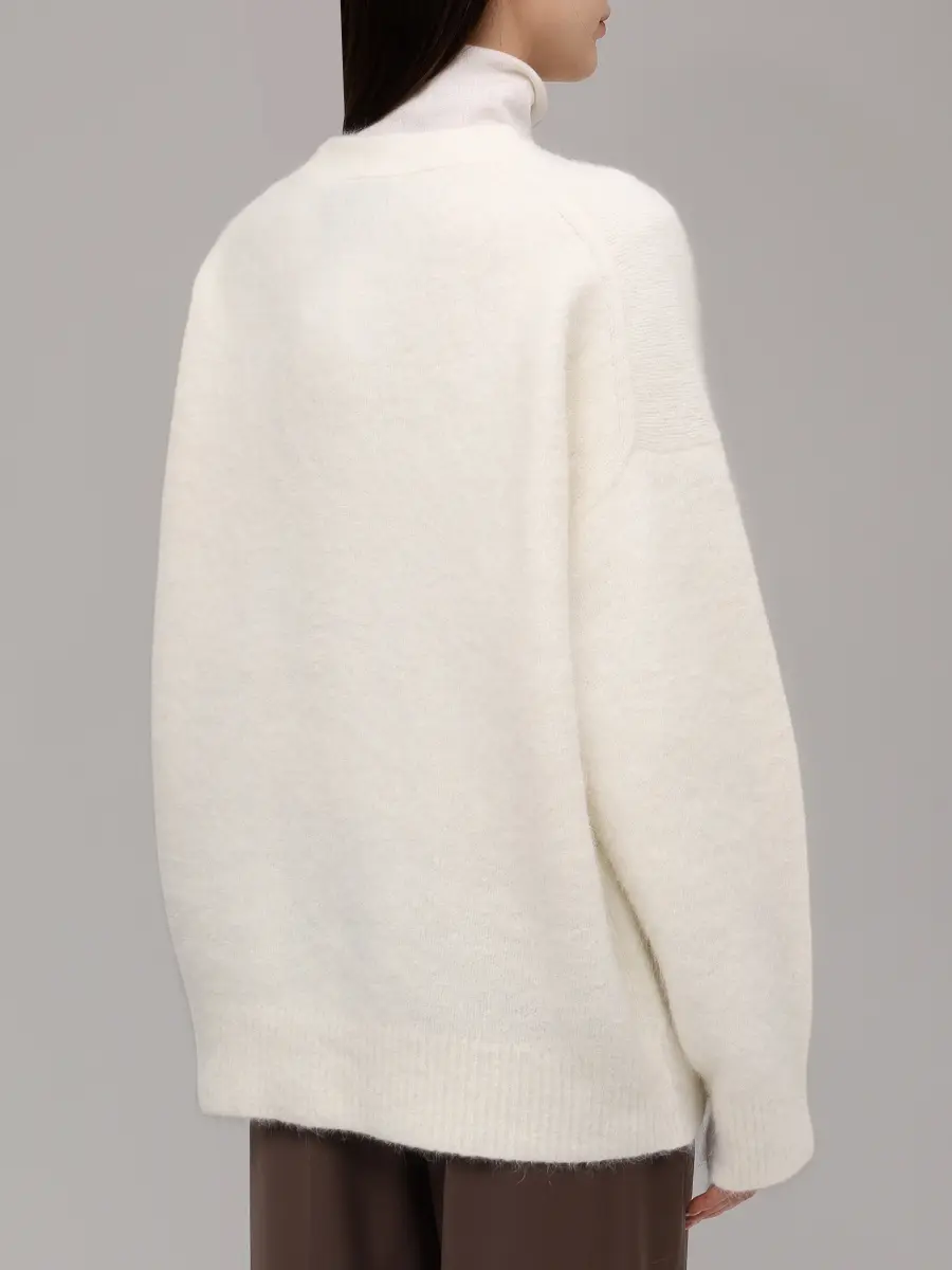 Кардиган шерстяной ROSEVILLE AW259005M/MLK Белый  Фото 3