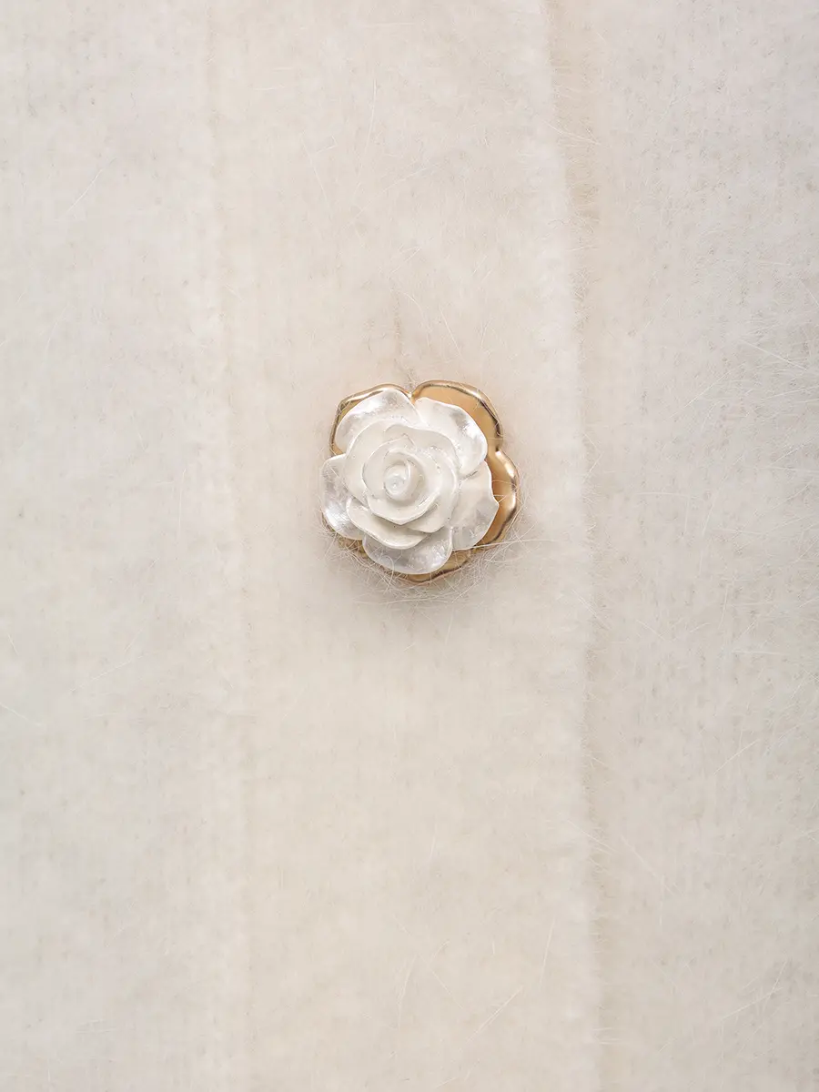 Кардиган шерстяной ROSEVILLE AW259005M/MLK Белый  Фото 6