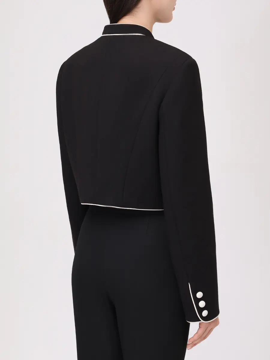 

Жакет из хлопка и вискозы, Черный, AW254237M/BLK