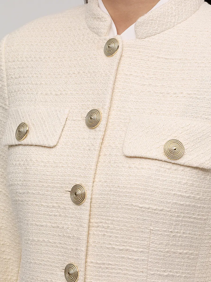 Жакет хлопковый ROSEVILLE AW254281M/MLK Молочный Кремовый  Фото 5