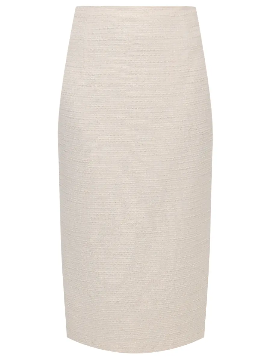 Юбка-футляр хлопковая ROSEVILLE AW250664M/ECRU Молочный Белый 