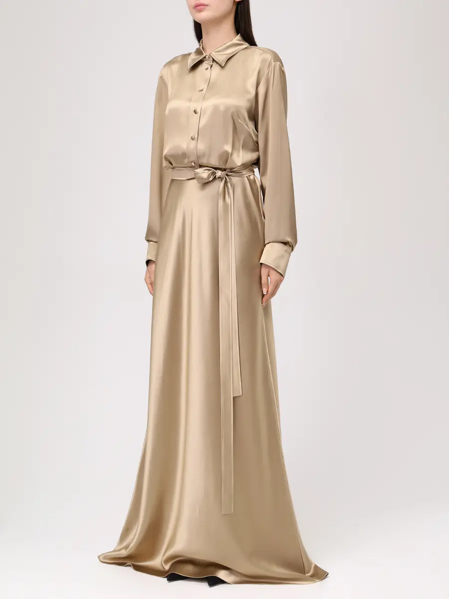 

Платье шелковое, Бежевый, D275/CH/1110.139/W