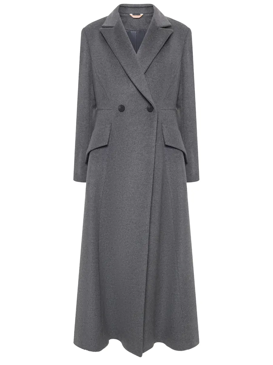 Пальто из кашемира и шерсти ELISABETTA 74-66 321/10-46 Серый 