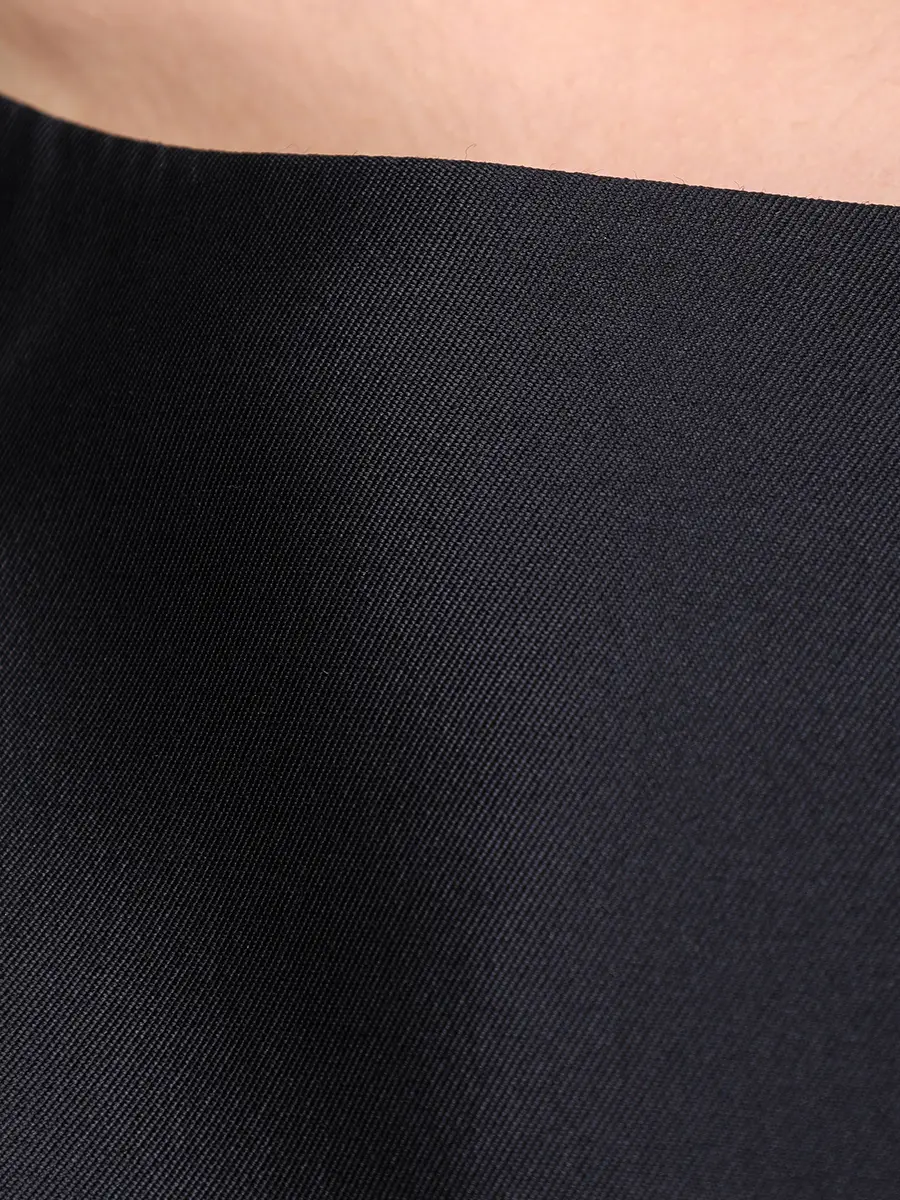 Платье из шелка и шерсти KIMHEKIM KHK-DS022-BK Черный  Фото 6