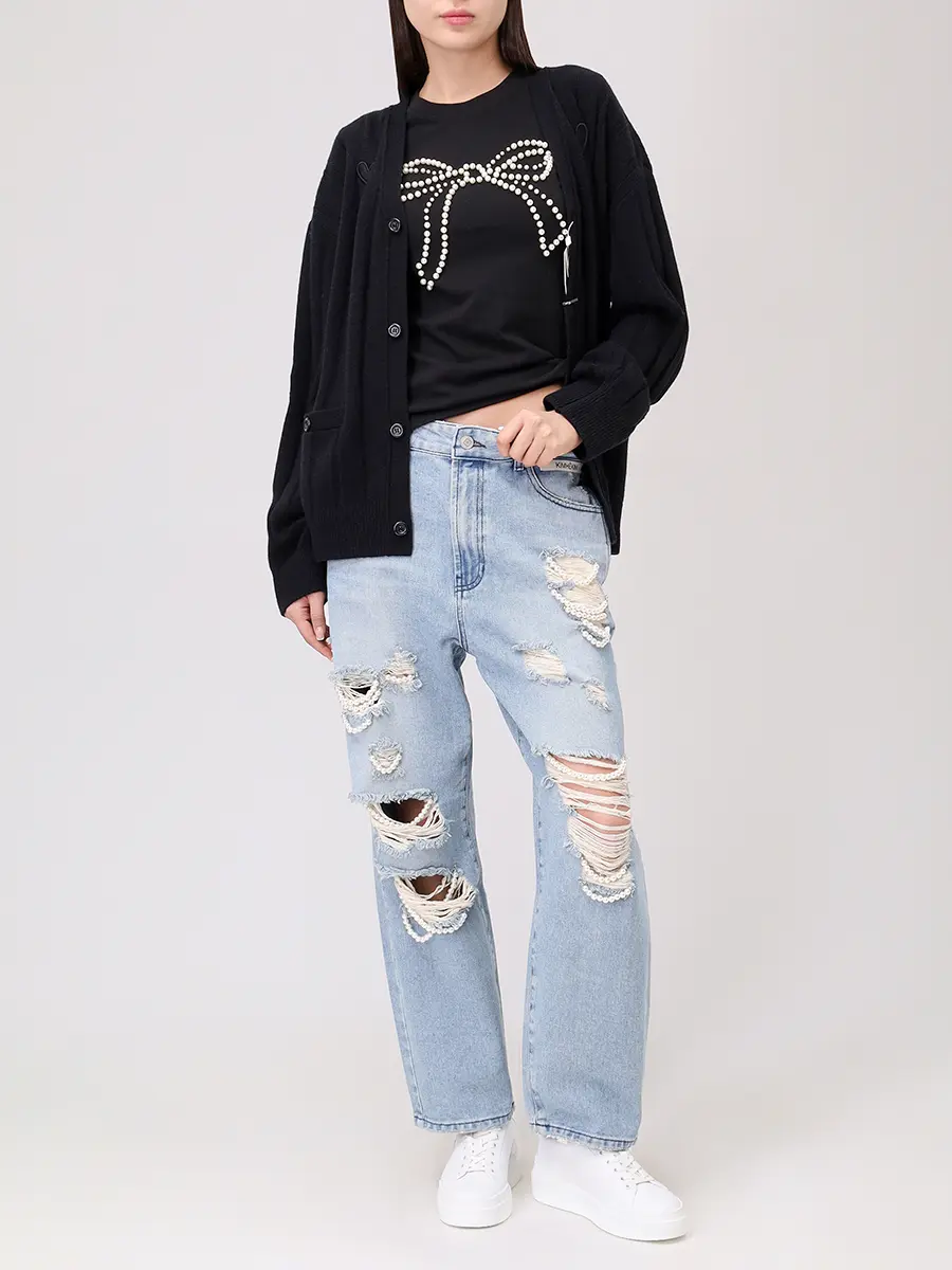 Футболка хлопковая KIMHEKIM PS25-JS07-BK Черный  Фото 2