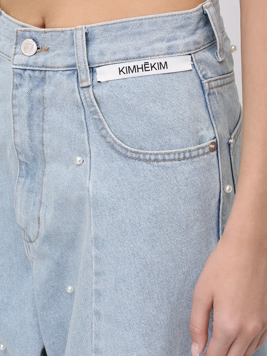 Джинсы хлопковые KIMHEKIM KHK-JN18-SB Голубой  Фото 6