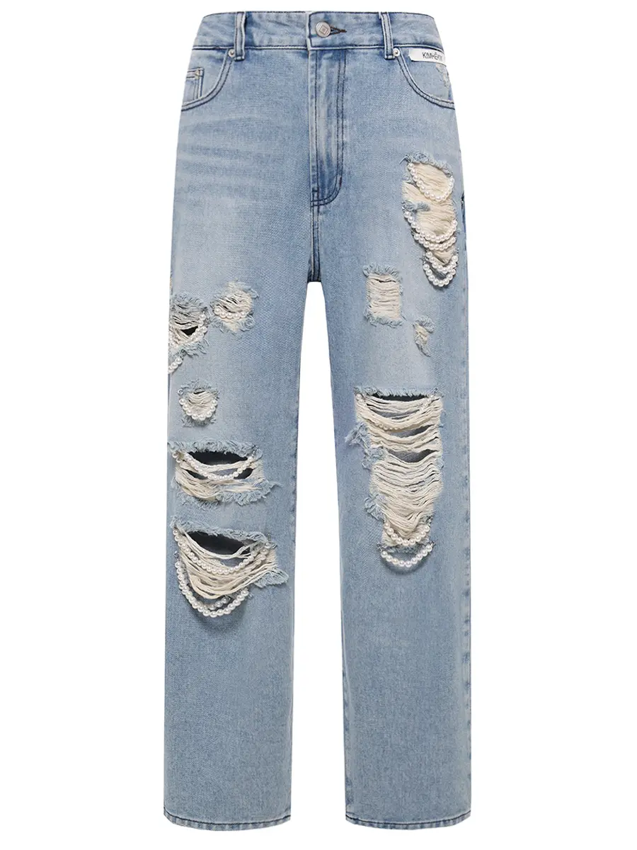 Джинсы хлопковые KIMHEKIM KHK-JN17-SB Голубой 