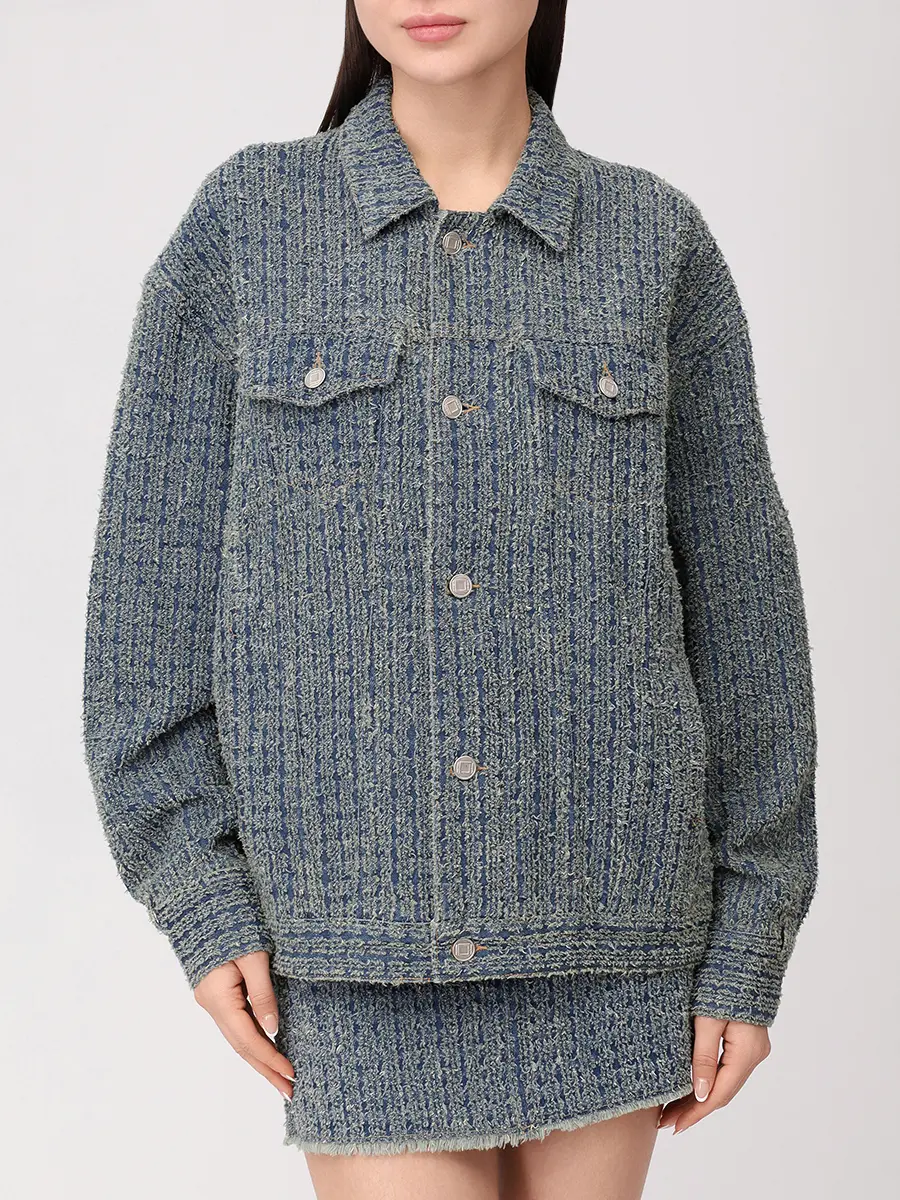 Куртка джинсовая KIMHEKIM ZF3JK01BL Голубой  Фото 4