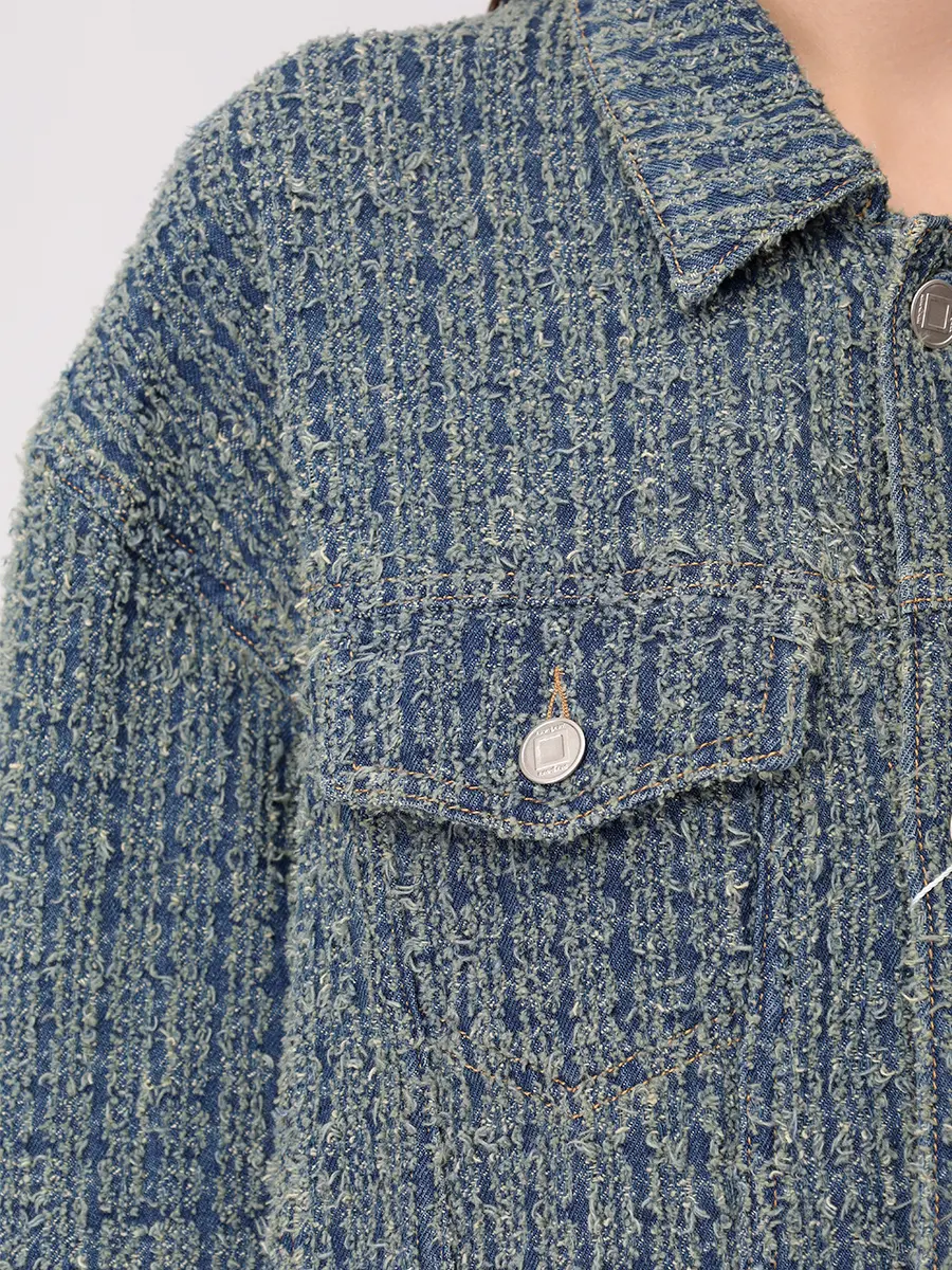 Куртка джинсовая KIMHEKIM ZF3JK01BL Голубой  Фото 5