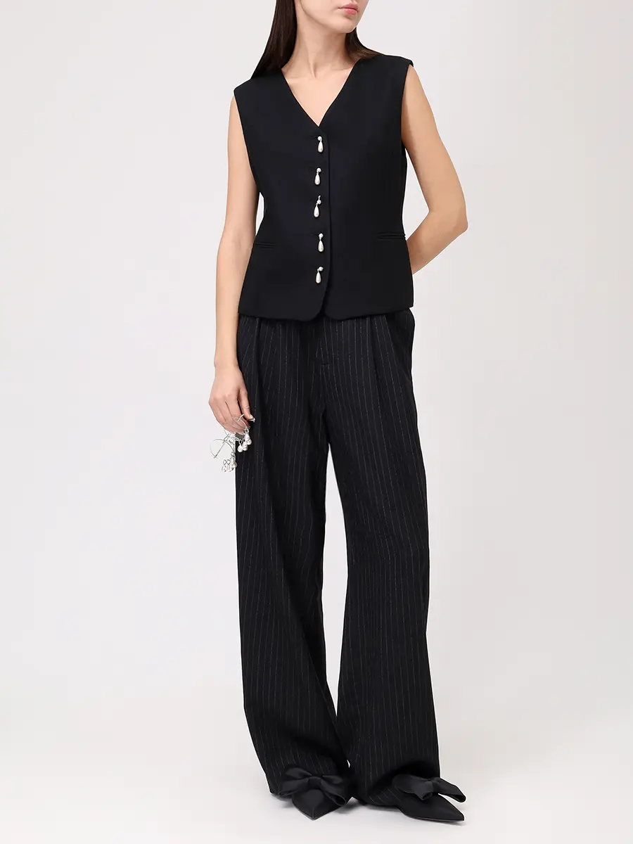 Жилет шерстяной KIMHEKIM ZF3VT02BK Черный  Фото 2