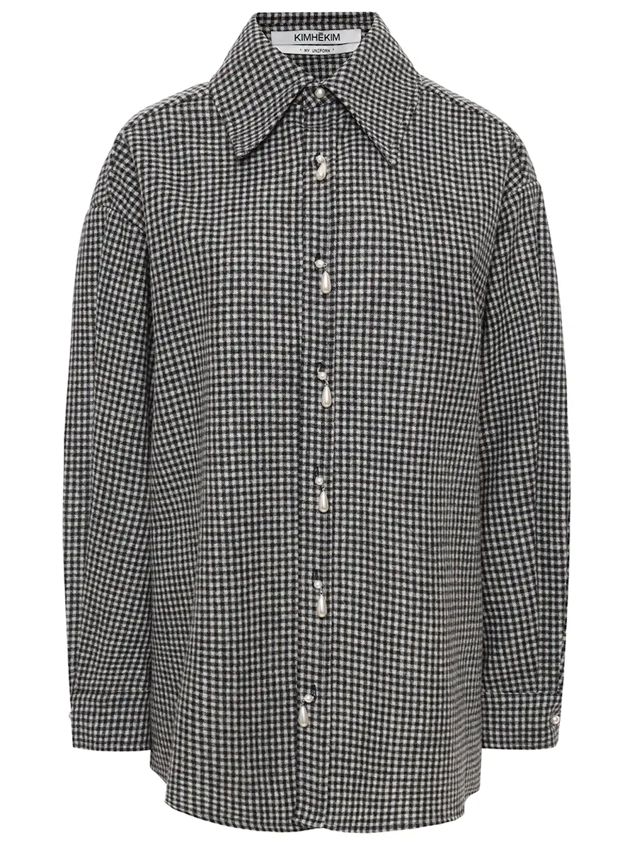 Рубашка шерстяная KIMHEKIM ZF3SH01BK Черный 