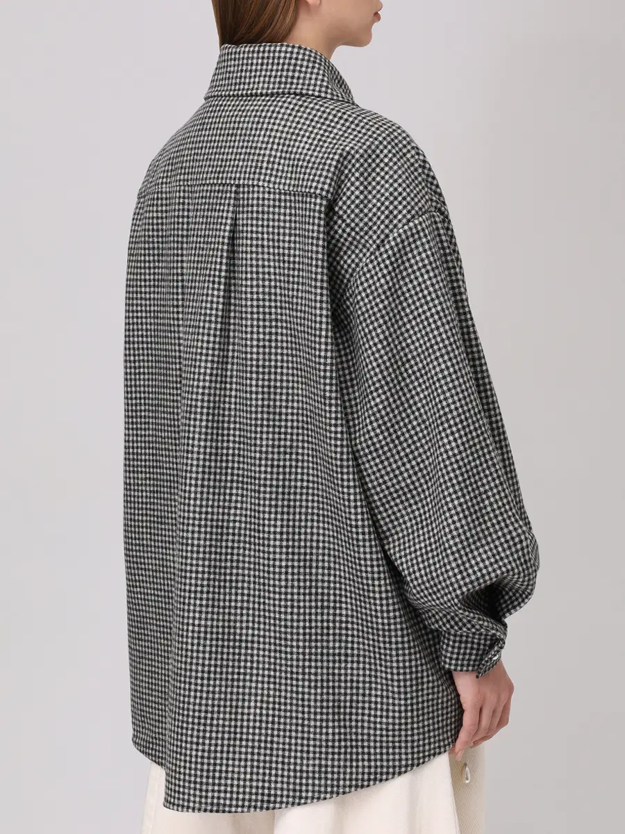 Рубашка шерстяная KIMHEKIM ZF3SH01BK Черный  Фото 3