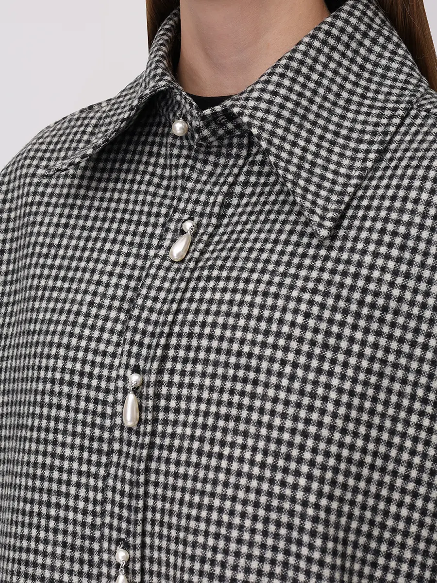 Рубашка шерстяная KIMHEKIM ZF3SH01BK Черный  Фото 5