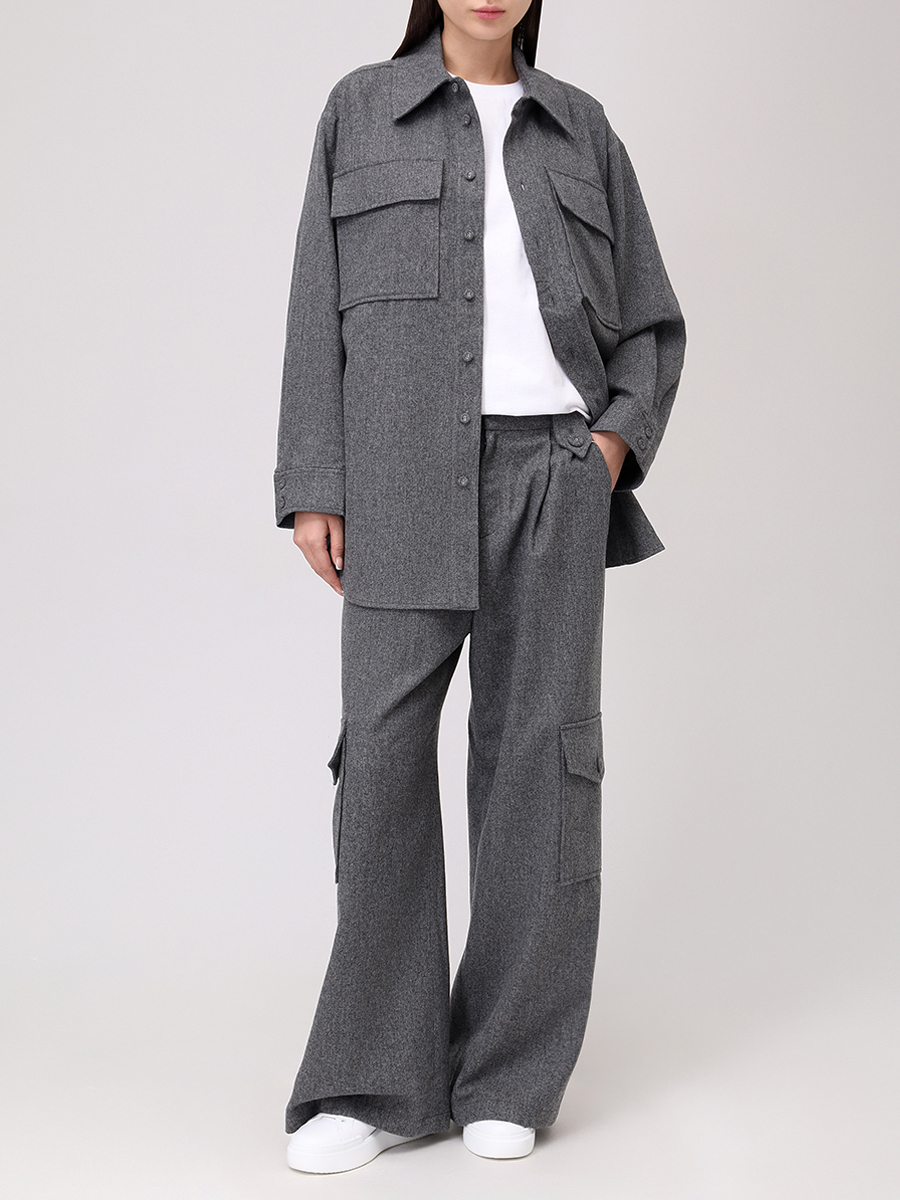 Рубашка шерстяная KIMHEKIM ZF3SH02GY Серый  Фото 2