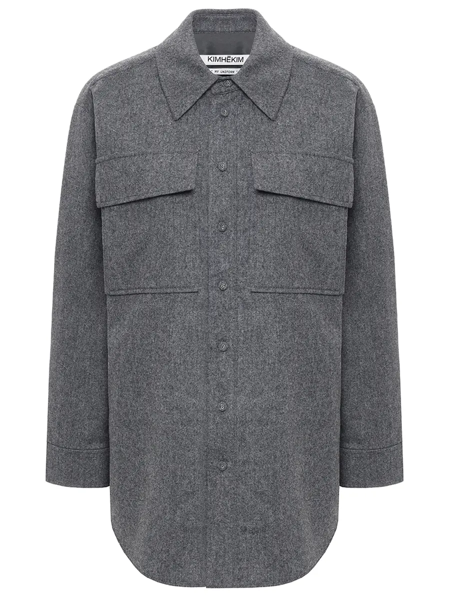 Рубашка шерстяная KIMHEKIM ZF3SH02GY Серый 