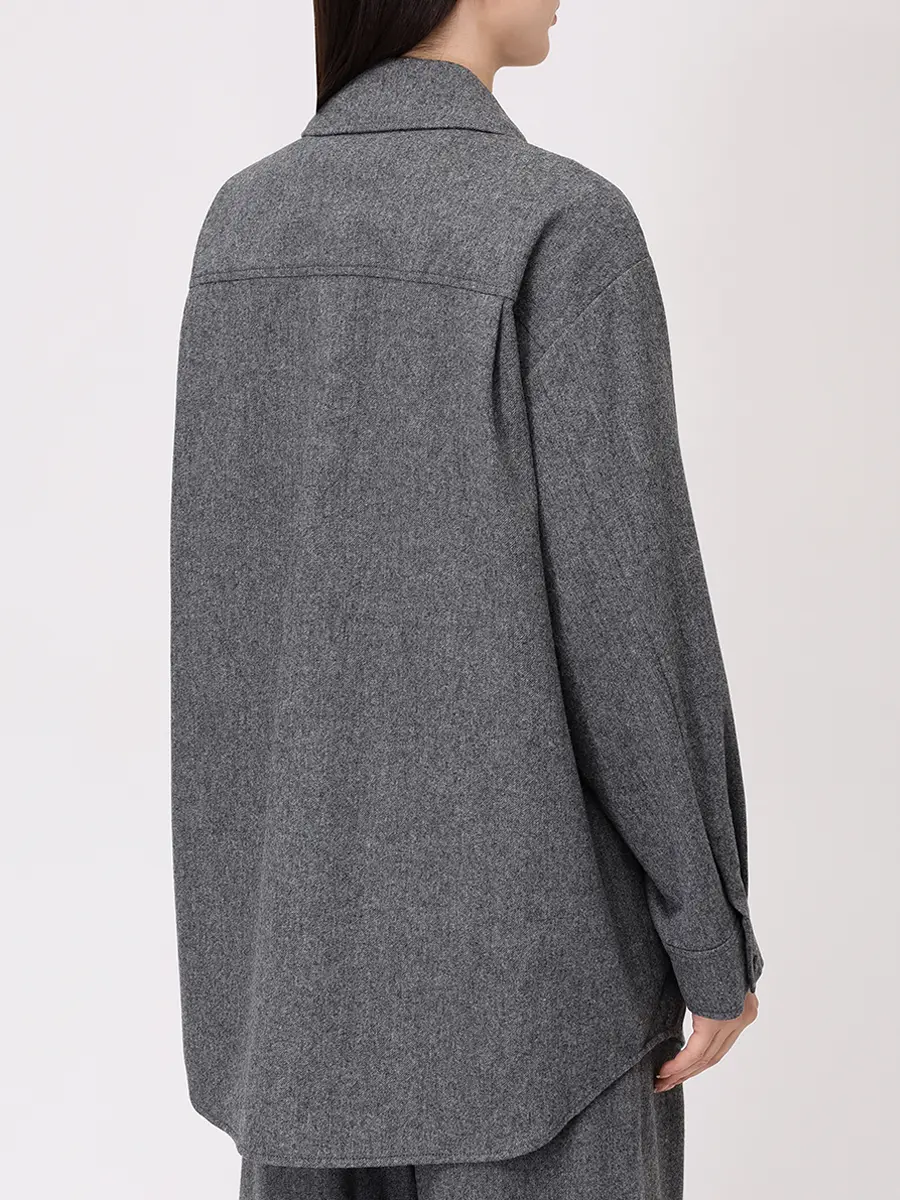 Рубашка шерстяная KIMHEKIM ZF3SH02GY Серый  Фото 3