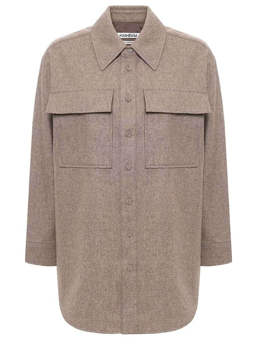 

Рубашка шерстяная, Бежевый, ZF3SH02BE