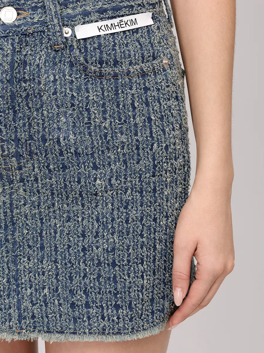 Юбка хлопковая KIMHEKIM ZF3SK01BL Голубой  Фото 4