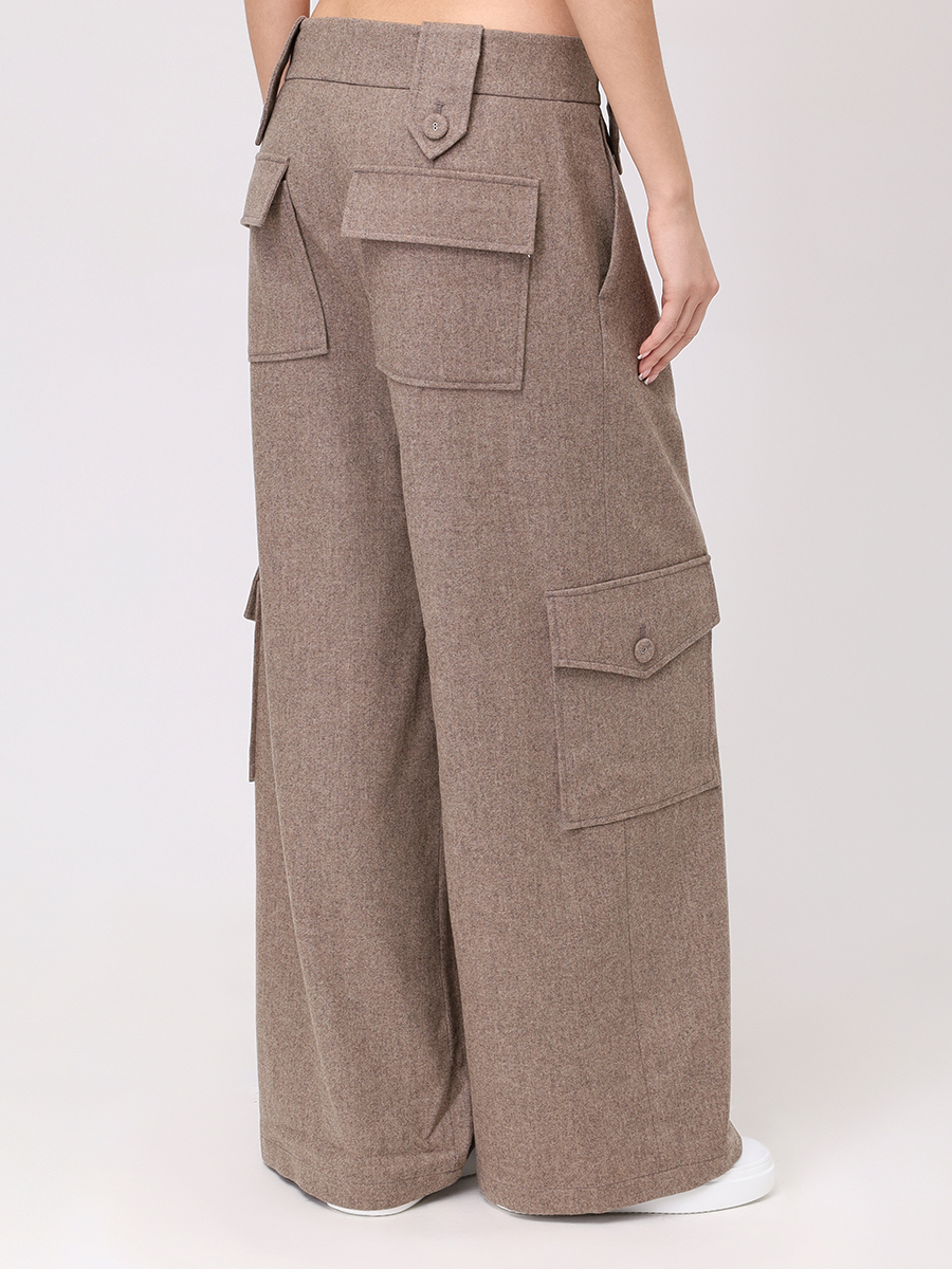 Брюки-карго шерстяные KIMHEKIM ZF3PT04BE Бежевый  Фото 3