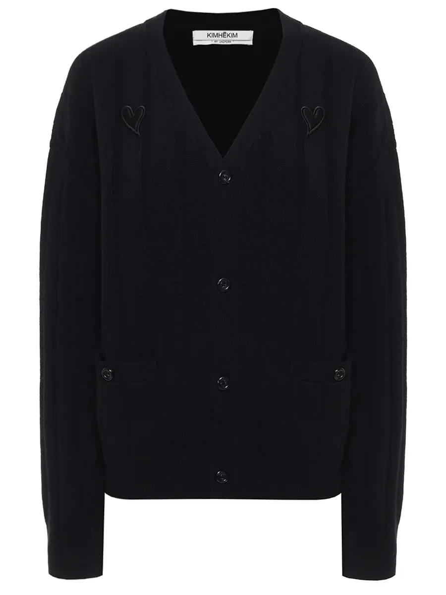 

Кардиган из шерсти и кашемира, Черный, ZF3KN02BK