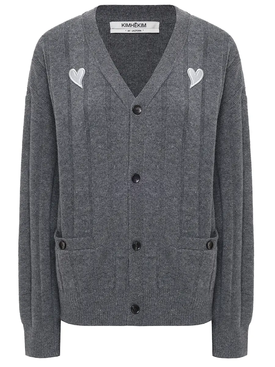Кардиган из шерсти и кашемира KIMHEKIM ZF3KN02GY Серый 